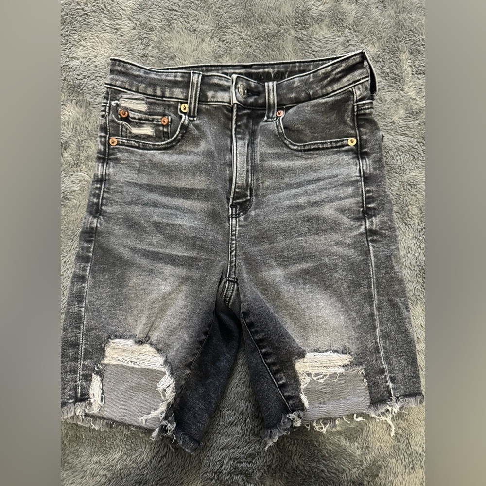 American Eagle Gray Denim Shorts Size 2